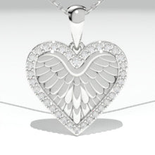 Load image into Gallery viewer, Love Heart Pendant Necklace 14K White Gold
