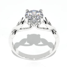 Load image into Gallery viewer, 2.0 Carat Moissanite Lattice White Gold Engagement Ring
