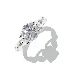 Load image into Gallery viewer, 2.0 Carat Moissanite Lattice White Gold Engagement Ring
