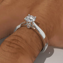 Load image into Gallery viewer, 1 Carat Giliarto Moissanite Solitaire White Gold Engagement Ring
