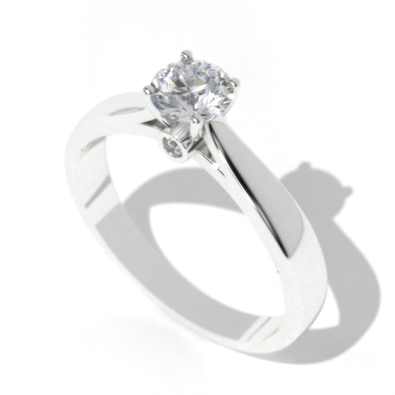 1 Carat Giliarto Moissanite Solitaire White Gold Engagement Ring