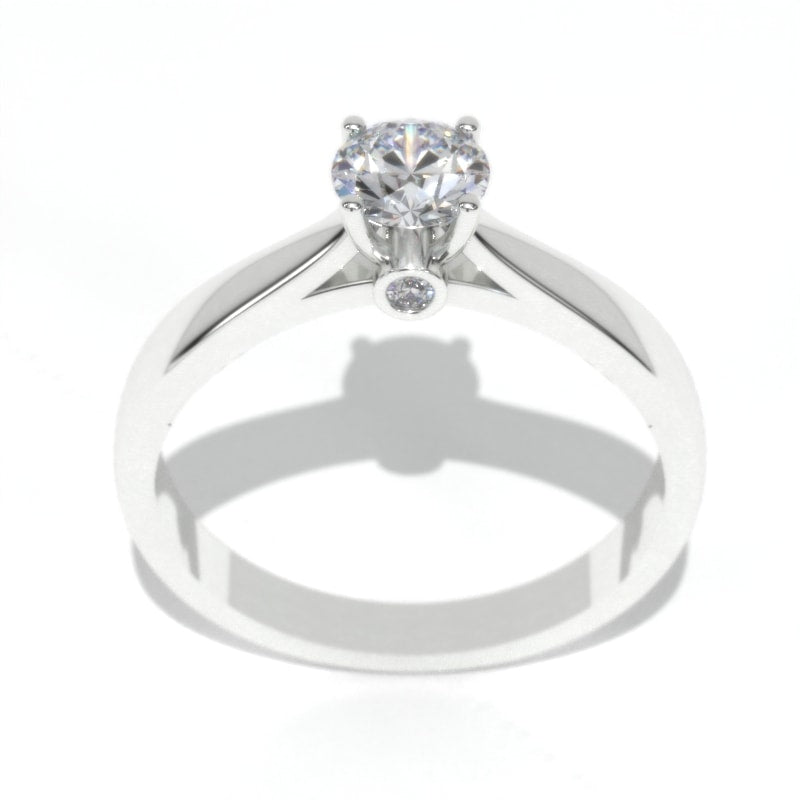 1 Carat Giliarto Moissanite Solitaire White Gold Engagement Ring