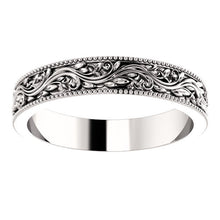 Load image into Gallery viewer, 14K Gold Sculptural Band with Milgrain
