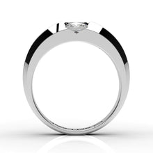 Load image into Gallery viewer, Cushion 2 Carat Moissanite Men's  14K White Gold  Ring. - Giliarto

