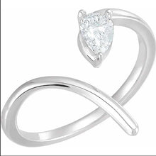 Load image into Gallery viewer, 14K White 1/3 CTW Diamond Negative Space Ring
