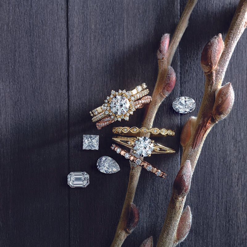 14K Gold Forever One Round 1/3 CTW Diamond  Engagement Ring