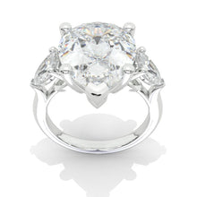 Load image into Gallery viewer, 16x12mm Pear Cut Vintage style Halo Giliarto Moissanite Diamond White Gold Engagement Ring
