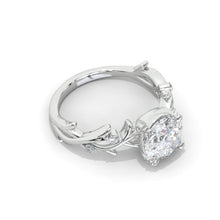 Load image into Gallery viewer, 2 Carat 8mm Round Vintage Style Halo Giliarto Moissanite Diamond White Gold Engagement Ring
