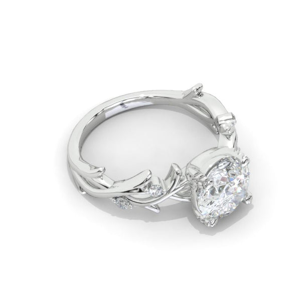 2 Carat  Giliarto Moissanite  Twig Floral White Gold Engagement  Ring