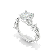 Load image into Gallery viewer, 2 Carat 8mm Round Vintage Style Halo Giliarto Moissanite Diamond White Gold Engagement Ring

