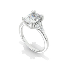 Load image into Gallery viewer, 9x7mm Cushion Cut Halo Giliarto Moissanite Diamond White Gold Engagement Ring
