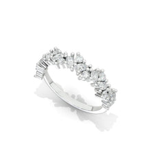 Load image into Gallery viewer, Eternity Band Holo Giliarto Moissanite Diamond White Gold Engagement Ring

