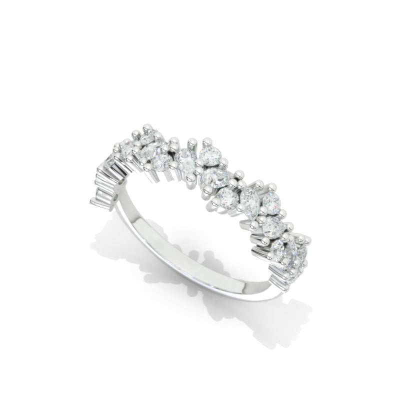 Eternity Band Holo Giliarto Moissanite Diamond White Gold Engagement Ring