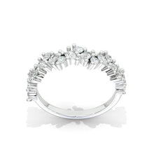 Load image into Gallery viewer, Eternity Band Holo Giliarto Moissanite Diamond White Gold Engagement Ring
