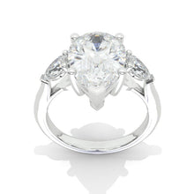 Load image into Gallery viewer, 14x9mm Pear Cut Halo Giliarto Moissanite Diamond White Gold Engagement Ring
