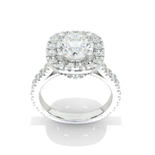 Load image into Gallery viewer, 8mm Round D Colorless Giliarto Moissanite Diamond White Gold Engagement Ring
