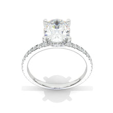 Load image into Gallery viewer, Oval Cut 9x7mm Giliarto Moissanite Diamond White Gold Engagement Ring
