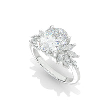 Load image into Gallery viewer, Oval Cut 10x8mm Giliarto Moissanite Diamond White Gold Engagement Ring
