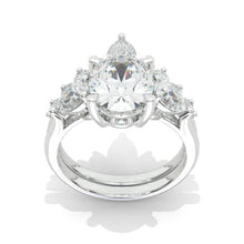 Load image into Gallery viewer, 10x8mm Oval Cut Giliarto Moissanite Diamond White Gold Engagement Ring
