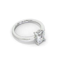 Load image into Gallery viewer, 2 Carat Radiant Cut Moissanite Diamond  White Gold Engagement  Ring
