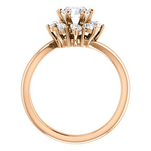 Load image into Gallery viewer, 14K Rose 5.5 mm Round 3/8 CTW Diamond Engagement Ring
