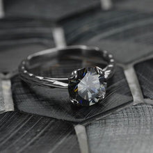 Load image into Gallery viewer, 2 Carat Gray Moissanite  Engagement Eternity Rings Set
