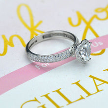 Load image into Gallery viewer, ''Carmen'' Heart Halo Forever One Moissanite 14K Gold Moissanite Engagement Ring
