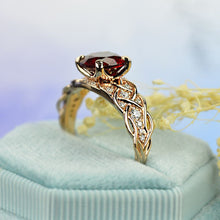 Load image into Gallery viewer, 2 Carat Red Ruby Giliarto Gold Engagement Ring
