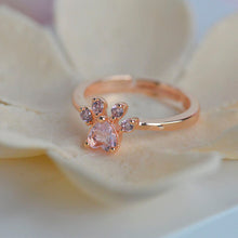Load image into Gallery viewer, Dog Cat Paw Gold Plated Silver Ring
