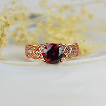 Load image into Gallery viewer, Lattice Ruby Giliarto Gold Engagement Ring
