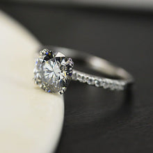 Load image into Gallery viewer, 2 Carat Gray Grey Giliarto Moissanite Accented 14K Gold  Promise Ring
