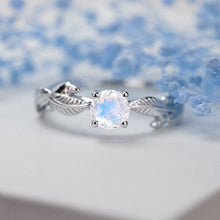 Load image into Gallery viewer, 14K Solid Gold Ring 1CT Round Moonstone Wedding Ring Moonstone Engagement Ring Anniversary Ring
