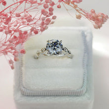 Load image into Gallery viewer, gray grey promissory moissanite ring

