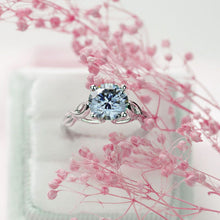 Load image into Gallery viewer, gray grey promissory moissanite ring
