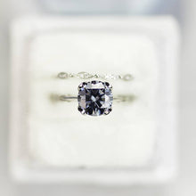 Load image into Gallery viewer, 2 Carat Gray Moissanite  Engagement Eternity Gold Rings Set

