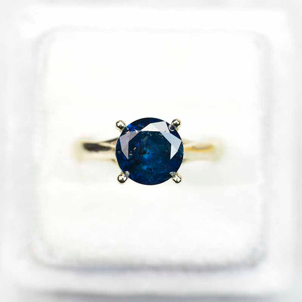 Blue Diamond Ring