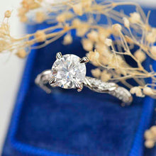 Load image into Gallery viewer, 2.0 Carat Moissanite Giliarto Engagement Ring-58 round accents  0.4 TCW 14K White Gold
