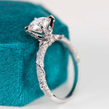 Load image into Gallery viewer, 2.0 Carat Moissanite Giliarto Engagement Ring-58 round accents  0.4 TCW 14K White Gold

