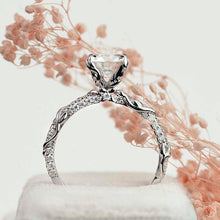 Load image into Gallery viewer, 2.0 Carat Moissanite Giliarto Engagement Ring-58 round accents  0.4 TCW 14K White Gold
