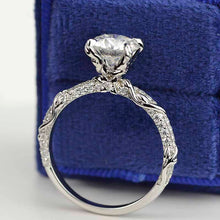 Load image into Gallery viewer, 2.0 Carat Moissanite Giliarto Engagement Ring-58 round accents  0.4 TCW 14K White Gold
