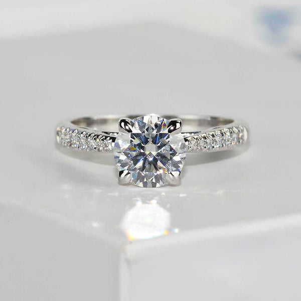 Moissanite Gold Engagement Ring