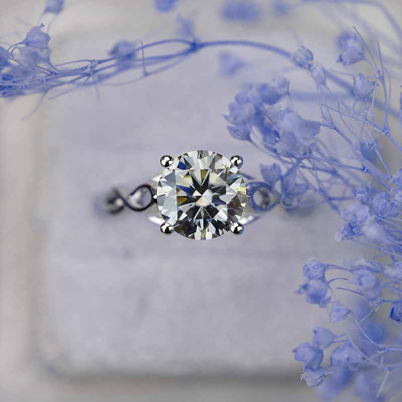 Gray Moissanite  Ring
