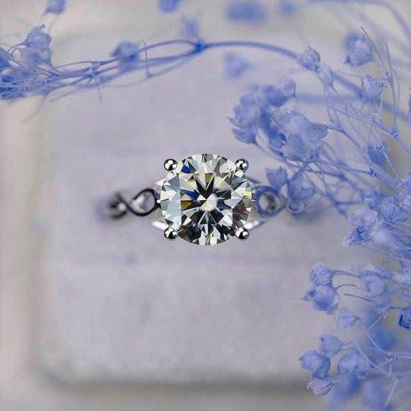 Gray Moissanite  Ring