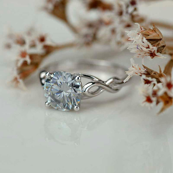 Gray Moissanite  Ring