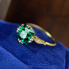 Load image into Gallery viewer, 3.0  Carat Green Moissanite Center Stone White Gold Ring
