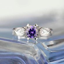 Load image into Gallery viewer, 1.0 Carat ''Queen of the North'' Amethyst Engagement Ring 14K White Gold

