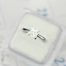 Load image into Gallery viewer, 2 Carat Princess Cut Moissanite Diamond  White Gold Giliarto Engagement Ring
