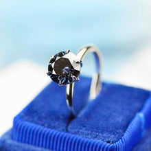 Load image into Gallery viewer, Giliarto 3 Carat Grey Gray Moissanite Stone 14K White Six Prong  Promissory  Gold Ring
