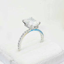 Load image into Gallery viewer, 3 Carat Giliarto Emerald Cut Moissanite Hidden Halo Engagement Ring
