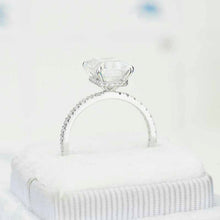 Load image into Gallery viewer, 3 Carat Giliarto Emerald Cut Moissanite Hidden Halo Engagement Ring
